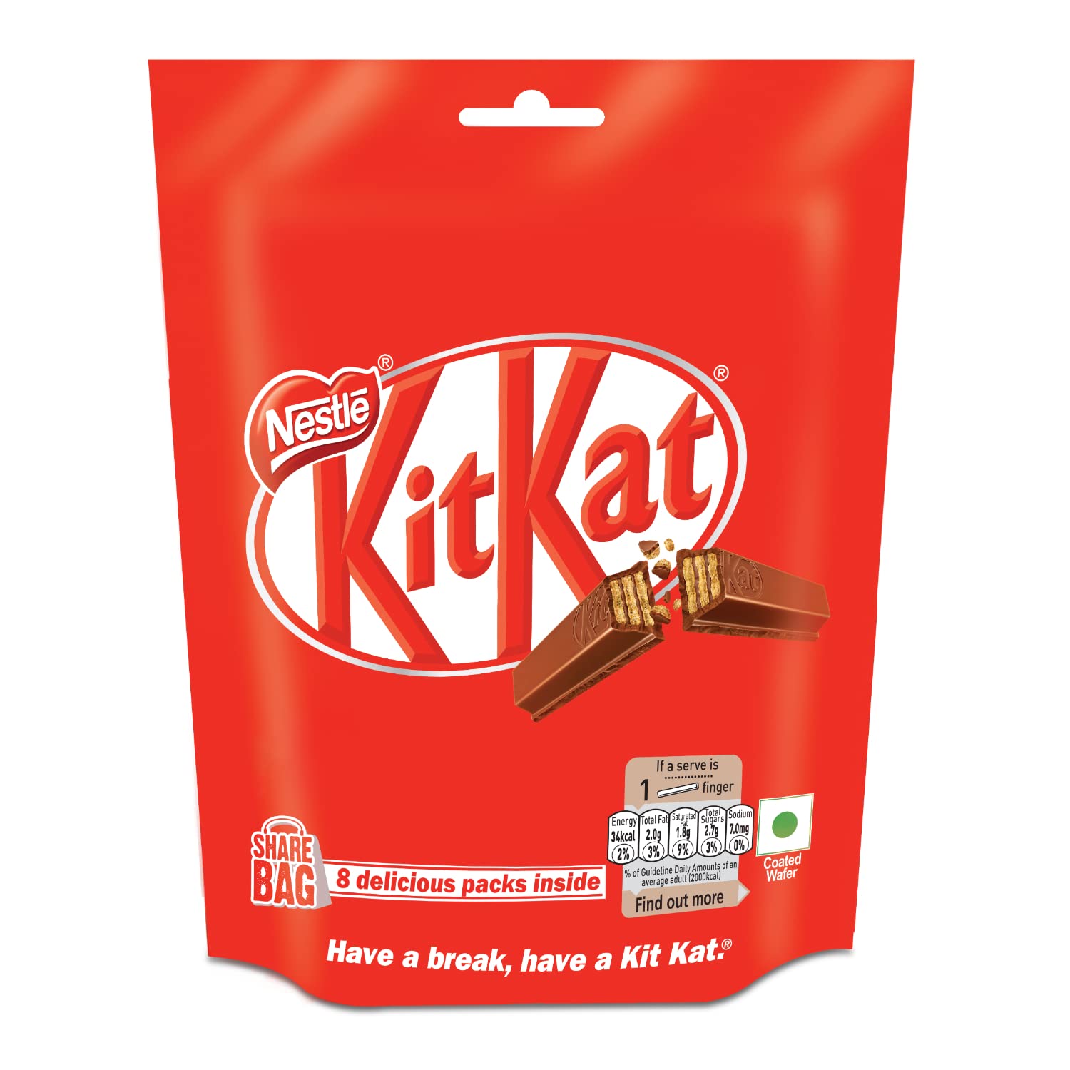 Nestlé KitKat Chocolate Coated Wafer Bars 126 GM